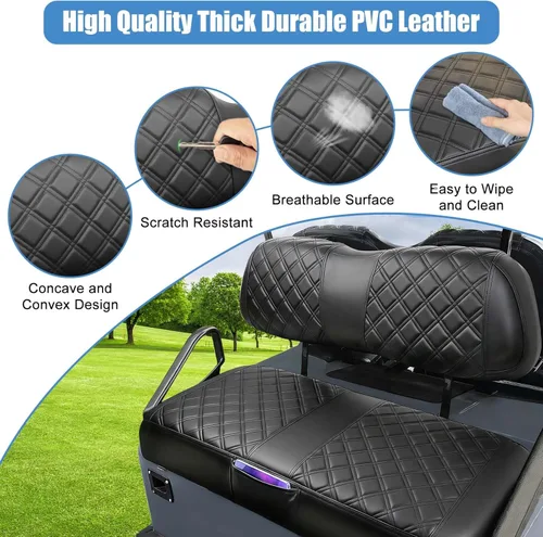 Miniatura 3 de MOSNAI Club Car DS 2000.5 - Fundas de asiento para carrito de golf para Club Car DS OEM asiento ordinario, funda de asiento delantero con diseño