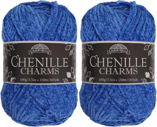 Miniatura 77 de JubileeYarn - Hilo de chenilla (3.53 oz/poliéster peinado, circonita), 1 pastel