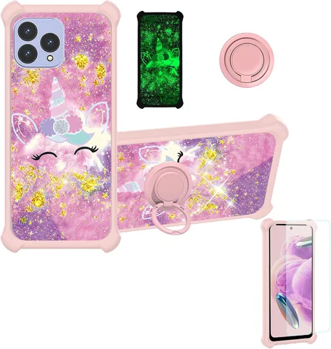 Miniatura 24 de jioeuinly JSF-DJS - Funda compatible con Nothing Phone 2a con protector de pantalla de vidrio templado, policarbonato duro + silicona suave, soporte