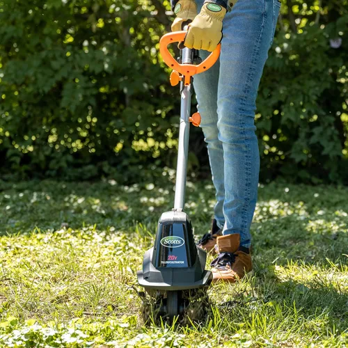 Miniatura 8 de Scotts Outdoor Power Tools TC70020S cultivador de jardín inalámbrico de 20 voltios y 7.5 pulgadas, (batería de 2 Ah y cargador rápido incluidos)
