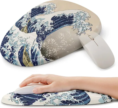Miniatura 16 de Dumpster on Fire - Alfombrilla ergonómica para mouse – Reposamuñecas de espuma viscoelástica para túnel carpiano y alivio del dolor, base 22