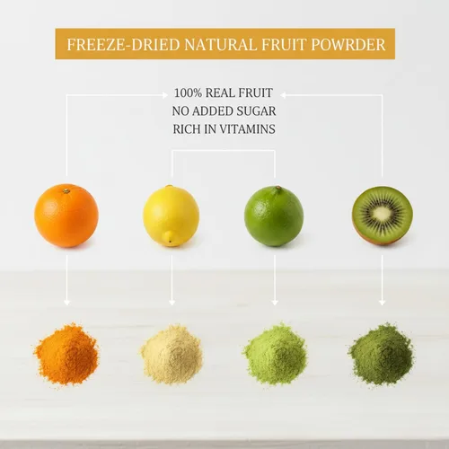 Miniatura 5 de Mezcla de bebidas en polvo de frutas cítricas liofilizadas, paquete variado de 20 sobres (naranja, limón, lima, kiwi) Potenciador del sabor
