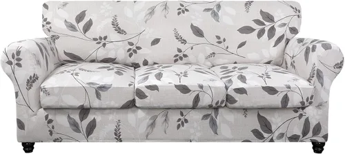Miniatura 67 de SearchI Funda elástica para sofá con estampado, Fundas para sofá con diseño floral, 2 piezas de funda elástica para sillón con funda de cojín