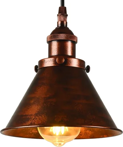 TAKEGO Lámpara colgante de granja, lámpara colgante de cobre rústico para isla de cocina, lámparas colgantes vintage, lámpara de techo colgante para