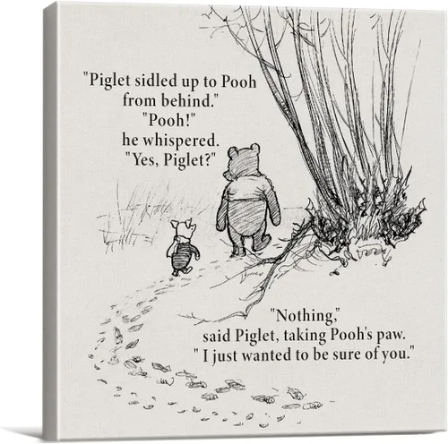 Miniatura 7 de Arte de pared clásico con cita de Winnie the Pooh, retro, Any Day Spent With You is My Favorite Day Sayings, lienzo, cuadros enmarcados, letrero