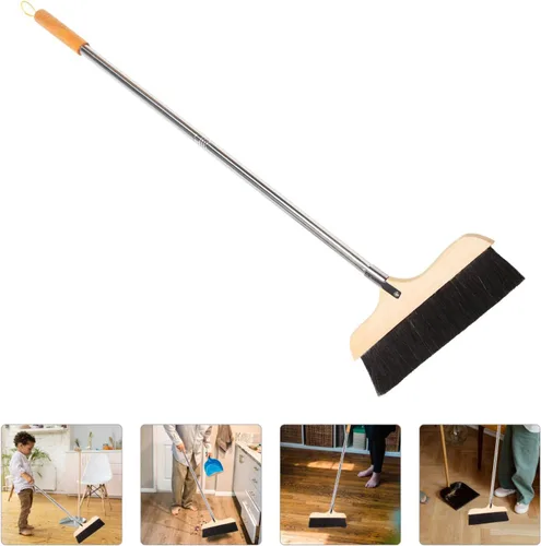 Miniatura 8 de Uonlytech Escoba de piso Escoba de servicio pesado Escoba de cocina Escoba de madera Barredora de madera Escoba para el hogar Cepillo de barrido
