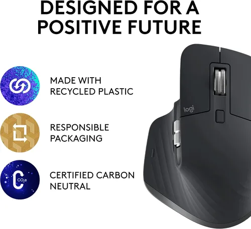 Miniatura 5 de Logitech Ratón Inalámbrico de Rendimiento MX Master 3S - Grafito Con Receptor Bolt