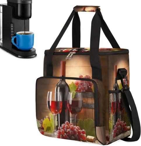 Miniatura 17 de Turquesa comienza tu día con la bolsa de transporte para cafetera, bolsa de almacenamiento de viaje para cafetera, bolsa de almacenamiento de viaje