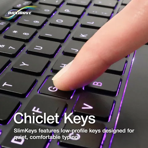 Miniatura 4 de BoxWave Teclado compatible con Samsung Galaxy Z Fold 4 - Teclado Bluetooth SlimKeys - con retroiluminación, LED delgado portátil de 7