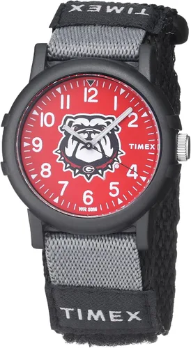 Miniatura 24 de Timex Reloj unisex Collegiate Recruit de 1.496 in - Tennessee Volunteers con correa de tela negra Texas Tech Red Raiders