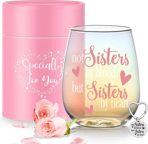 Miniatura 15 de Yalucky Regalos de amistad para mujeres, copas de vino, regalos de cumpleaños personalizados para amigos, hombres, regalos especiales para amigos