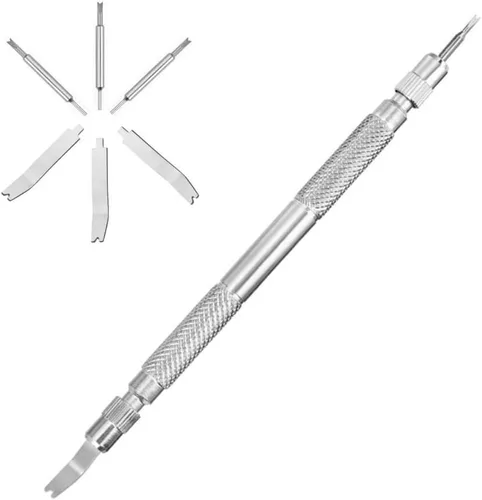 Miniatura 5 de Anezus Kit de removedor de eslabones de reloj con herramienta de barra de resorte herramienta de correa de reloj y 360 pines de eslabones de correa