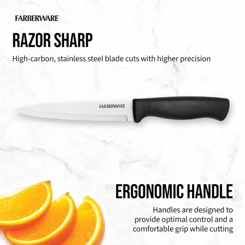 Miniatura 4 de Farberware 5158146 EdgeKeeper - Cuchillo utilitario, 4.5 pulgadas, color negro