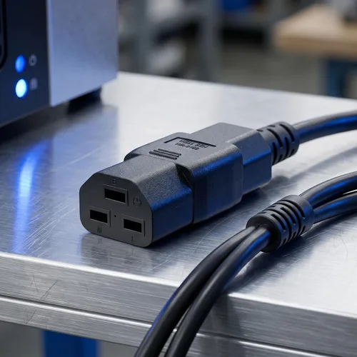 Miniatura 5 de Adaptador de corriente IEC 320 C14 macho a C15 hembra, 10A 125/250V, convertidor de corriente IEC recto de 3 pines para PDU, UPS, servidor y equipos
