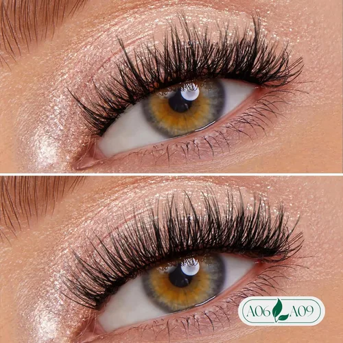 Miniatura 139 de Extensiones de racimos de pestañas 300 piezas, pestañas individuales 40D 0.07D rizado 11mm, para colocar en casa, bandeja grande de volumen
