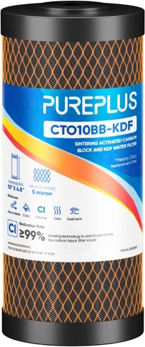 Miniatura 18 de Cartucho de repuesto para filtro de agua de carbón activado de cáscara de coco para toda la casa de 10" x 4.5" - Compatible con WFHDC8001, CB-BB-10