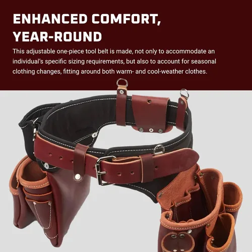 Miniatura 5 de Occidental Leather Cinturón de herramientas Pro Framer ajustable para ajustar, 21 bolsillos y portaherramientas, fabricado en Estados Unidos
