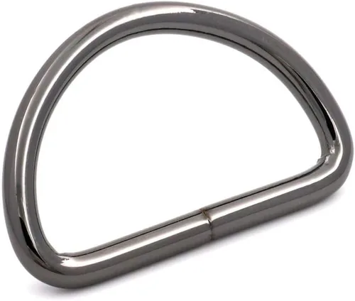 Miniatura 3 de Wuuycoky Gunmetal D Rings Buckles D-ring Non-welded For Webbing Straps 0.5"/ 0.6"/ 0.8"/ 1"/ 1.25"/ 1.5"/ 2" Optional 6 piezas de plomizo
