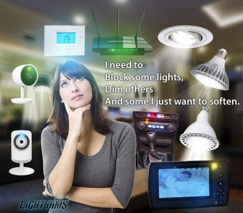 Miniatura 3 de LightDims White Dims - Hojas de atenuación/ablandamiento para luces LED duras, tamaño extra grande (2 hojas), embalaje al por menor de color cálido