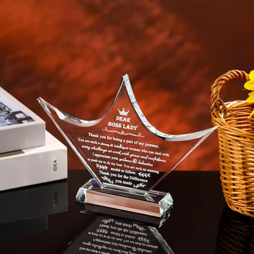Miniatura 2 de Regalos para Mujer Jefa – Excelentes Regalos del Día Nacional del Jefe para la Mejor Jefa, Decoración de Escritorio, Pisapapeles, Regalo para Jefa