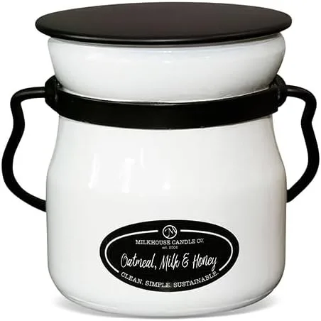 Miniatura 30 de Milkhouse Candle Company Vela de soja de manzana y caramelo, rodajas de manzana, canela, perfumada a vainilla dulce, tarro de mantequilla de 16