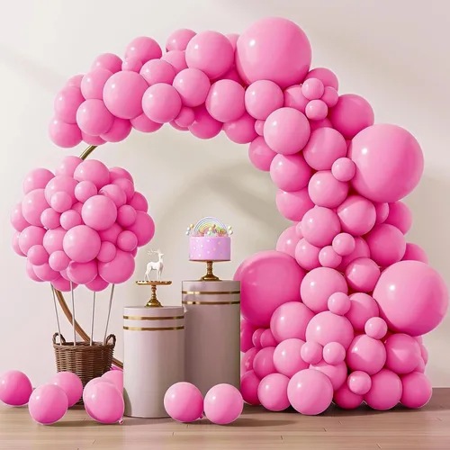 Miniatura 54 de Rubfac - Globos azul rey, 129 unidades, diferentes tamaños, 18, 12, 10 y 5 pulgadas para arco de guirnalda, decoración de cumpleaños azul, baby Azul