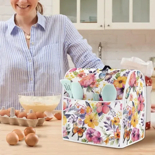 Miniatura 4 de Butterfly Kitchen Aid - Funda acolchada para batidora de pie, se adapta a todos los modelos de cabezal inclinable y elevador de tazón, tela