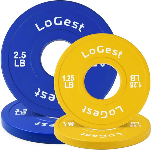 Miniatura 14 de Logest Par de platos olímpicos, juego de 2 discos de pesas para barras olímpicas, perfectos para placas de entrenamiento de fuerza, aumento