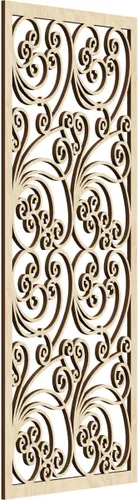 Miniatura 108 de 9 3/8"W x 24 3/8"H x 1/4"T Marilla Decorativos Paneles de Pared de Madera Calado, Abedul