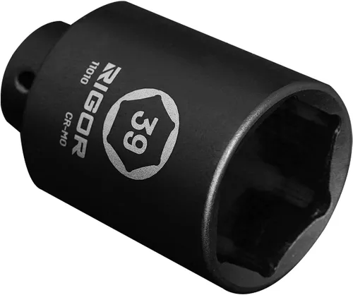 Miniatura 16 de RIGOR 11001 - Enchufe de impacto de tuerca de eje de 1.142 in, accionamiento de 1/2 pulgada, 6 puntos, profundo, CR-MO, métrico, ajuste rápido