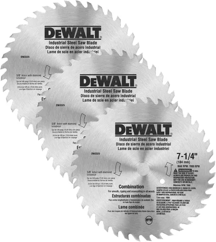 Miniatura 5 de DEWALT Hoja de sierra circular, 7 1/4 pulgadas, 140 dientes, corte de madera (DW3326)