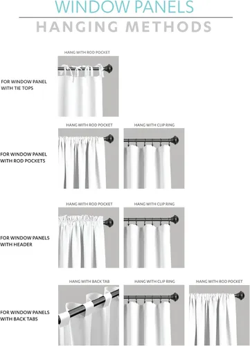 Miniatura 6 de Lush Decor Clara Curtains - Cortinas con estampado de damasco paisley, estilo bohemio, filtrado de luz, juego de paneles para ventana para sala