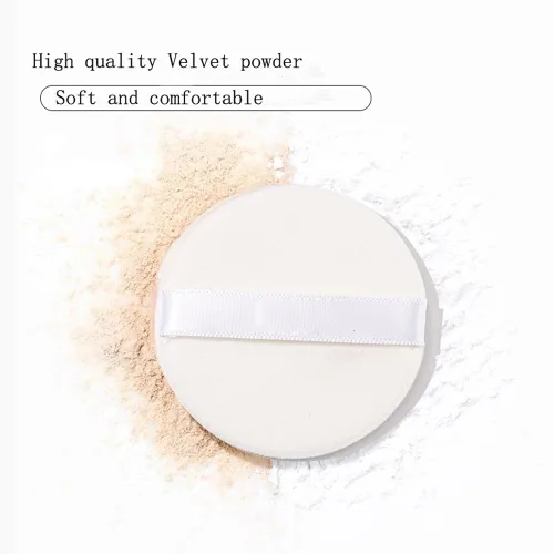 Miniatura 5 de Contenedor compacto de plástico vacío con espejo de terciopelo y tamiz de red elástica, caja de polvo reutilizable vacía, estuche portátil de polvo