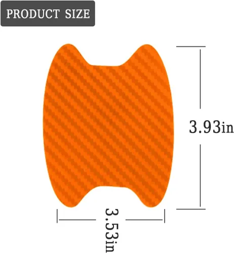 Miniatura 2 de 4 calcomanías protectoras de manija de puerta de auto, película protectora universal de fibra de carbono antiarañazos, adhesivos de pintura lateral