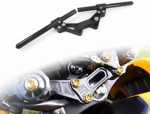 Miniatura 5 de Elevadores de manillar de motocicleta de aluminio Kit de manillar ajustable Sport para MSX125 Grom MSX 125 2013-2021 2022 2023 2024 2025 (negro)