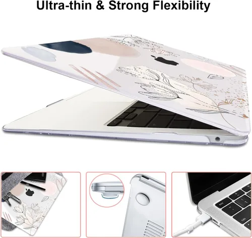 Miniatura 5 de Funda para MacBook Air de 13 pulgadas 2021 2020 2019 2018 para Mac A2337 M1 A2179 A1932 Funda con Touch ID, funda rígida de plástico