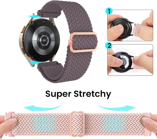 Miniatura 6 de Delidigi Bandas elásticas compatibles con Samsung Galaxy Watch 7/6/5/4 de 1.575 pulgadas, 1.732 pulgadas, Watch 6 Classic de 1.732 pulgadas, Watch 5
