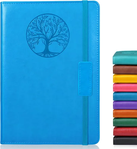 Miniatura 34 de Biuwory Cuaderno diario con líneas para mujeres y hombres, 256 páginas, tamaño A5, de cuero de tapa dura para escribir, viajes, negocios, trabajo