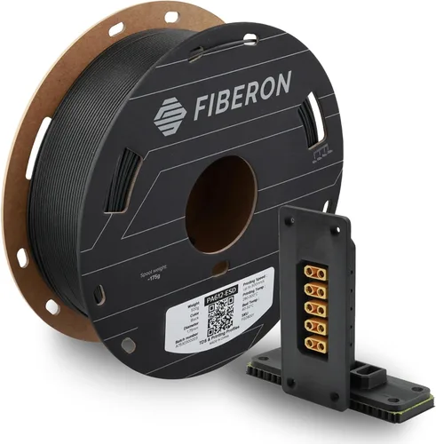 Polymaker Fiberon PA612-ESD - Filamento para impresora 3D de 1.75 mm/17.6 oz, de nailon de fibra de carbono ESD-safe, resistente al calor a 302 °F,