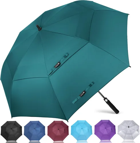 Miniatura 24 de ZOMAKE - Paraguas de golf a prueba de viento, extragrande, de gran tamaño, de doble dosel resistente para lluvia, juegos deportivos y carrito