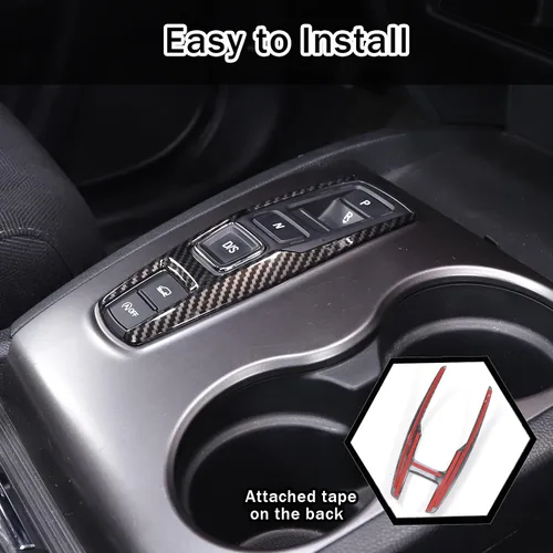 Miniatura 5 de Marco de Botón de Palanca de Cambios Trim para Honda Pilot 2016-2022/ Ridgeline 2020-2023/ Passport 2019-2023, Material ABS Cubierta del Panel