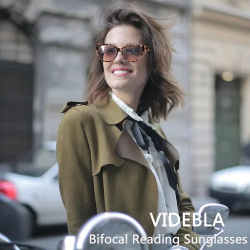 Miniatura 6 de Paquete de 4 lentes de sol de lectura bifocales para hombres y mujeres con Cateye Vintage Fashion Bifocal UV400 protección solar para exteriores