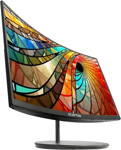 Miniatura 2 de Sceptre 27 pulgadas Pantalla curva LED 75Hz LED C278W-1920R Full HD 1080P puerto de pantalla HDMI, parlantes VGA, Ultra Thin Metal Black, 1800R