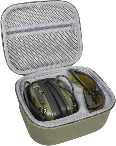 Miniatura 8 de co2CREA Estuche rígido de viaje para Howard Leight Impact Sport OD Orejeras eléctricas para gafas de seguridad Genesis Sharp-Shooter