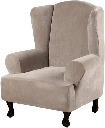 Miniatura 82 de H.VERSAILTEX Funda de terciopelo elástico para sillón, funda para sillón de 1 cojín para sala de estar, funda de muebles hecha de terciopelo grueso