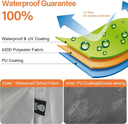 Miniatura 3 de Funda para sofá de patio impermeable, resistente para sofá biplaza de 2 plazas, fundas de muebles de patio para sofá exterior, sofá biplaza, sofá