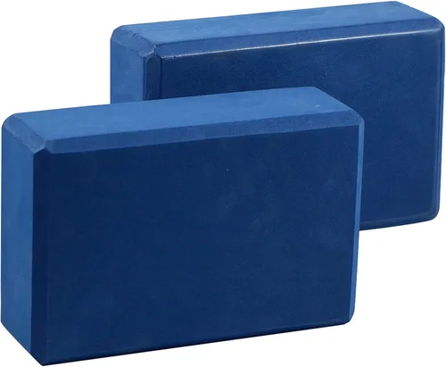 Miniatura 10 de EXERZ Bloques de yoga, paquete de 2, bloques de gimnasio, ladrillos de entrenamiento de fitness, soporte de mano elástico para pilates