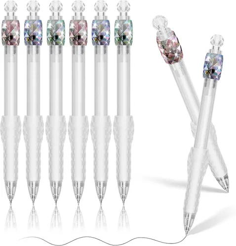 Miniatura 8 de 8 piezas de bolígrafos de gel - 0.7mm de punto fino de escritura suave con tinta negra giratoria - Bolígrafos de gel de secado rápido de agarre
