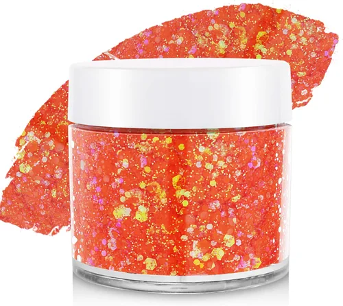 Miniatura 11 de Gel de purpurina blanca para la cara, purpurina corporal de sirena, festival, rave, carnaval, Halloween, cabello, lentejuelas para el cabello