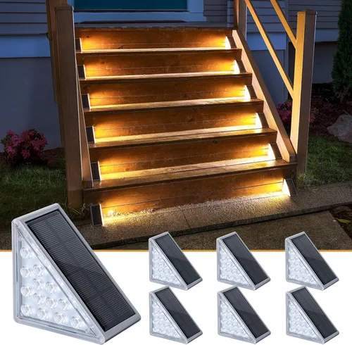 Miniatura 27 de NIORSUN Luces solares, impermeabilidad IP67, encendido/apagado automáticos, para escalones exterior, escalera, patio, porche, puerta delante, acera